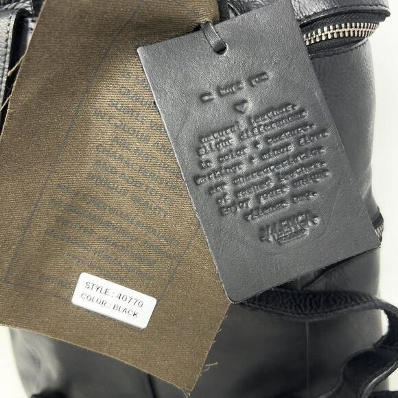 Vlenca Holland Leather Backpack Distressed Black 40770  display picture 3